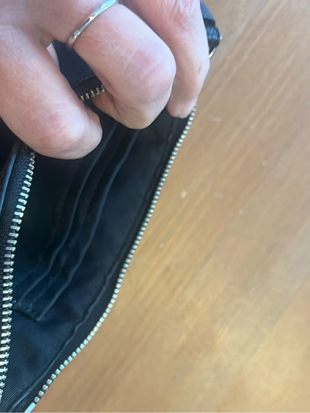 Coach Black Sparkly Star-Print Wristlet